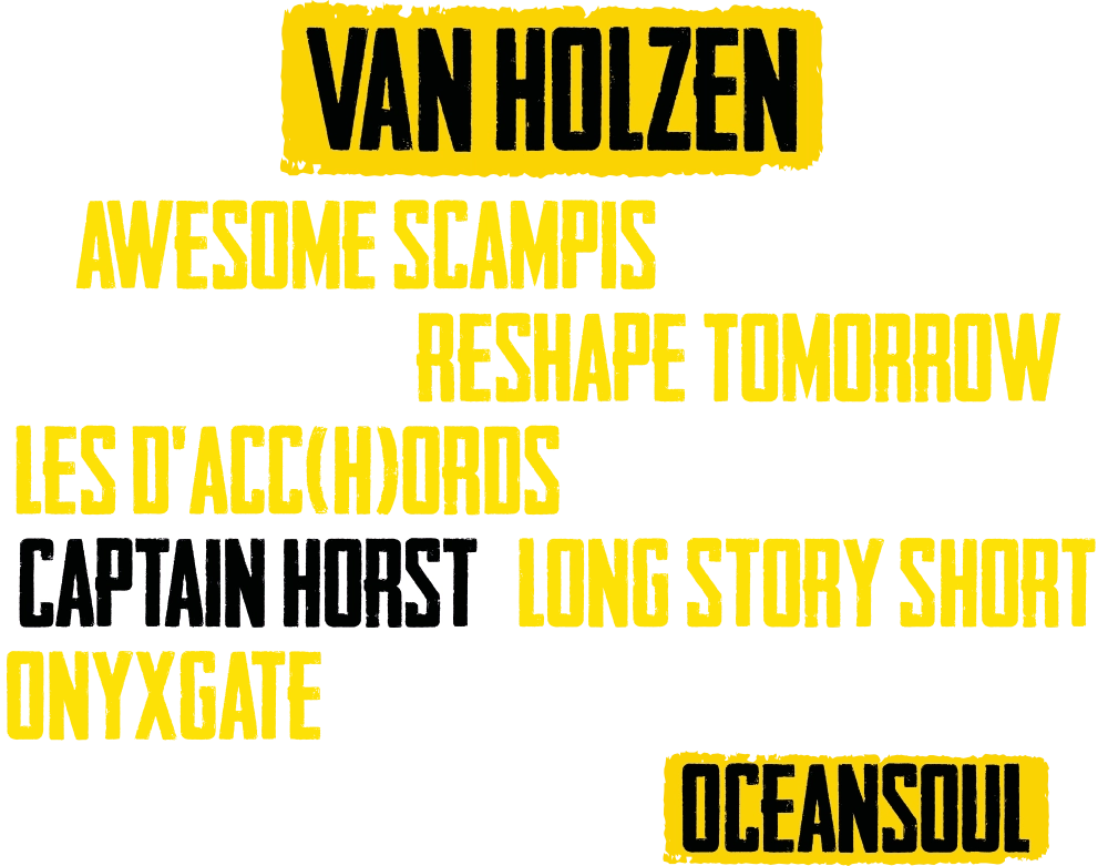 Auflistung des Lineups